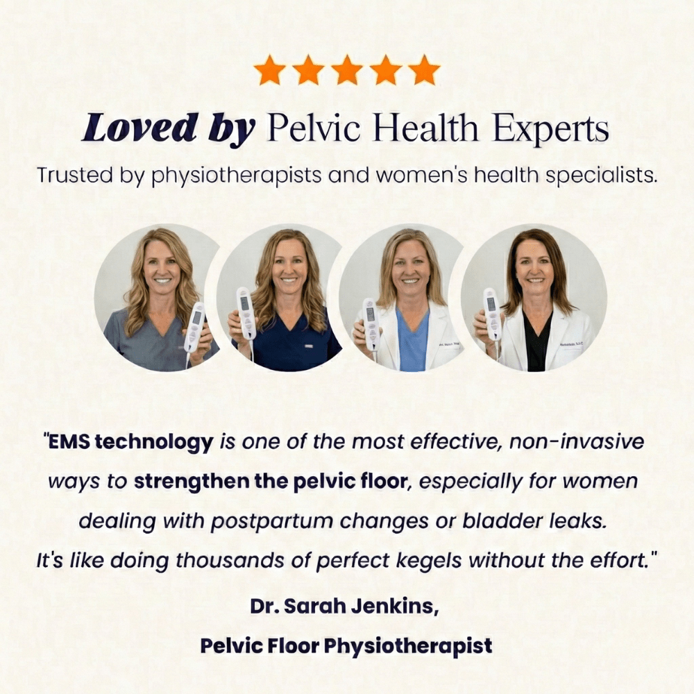 PelviRestore recommended by pelvic health experts testimonial graphic